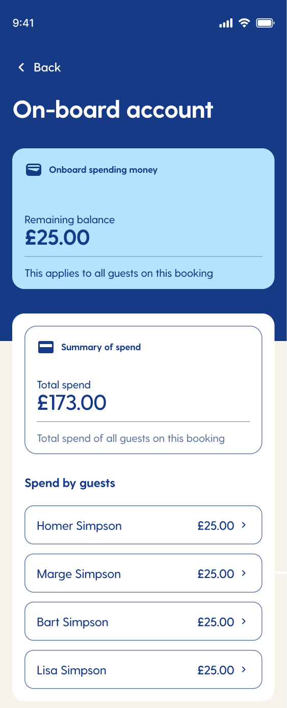 Onboard Wallet: spending and packages