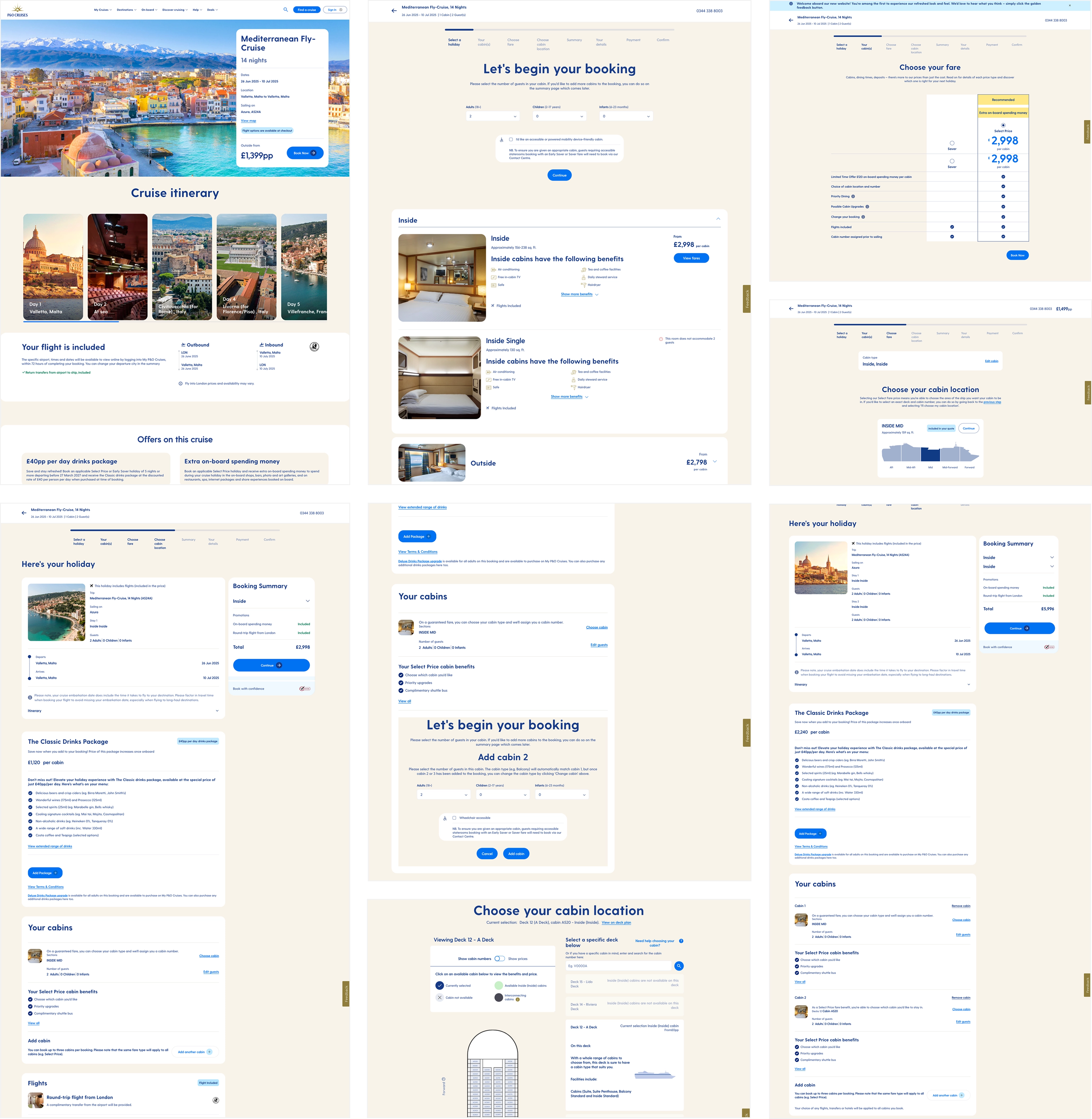 Multicabin Booking Journey